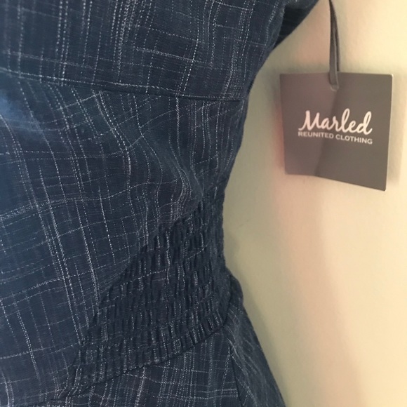 Marled Chambray Button Down Midi Dress•NWT - Picture 4 of 8